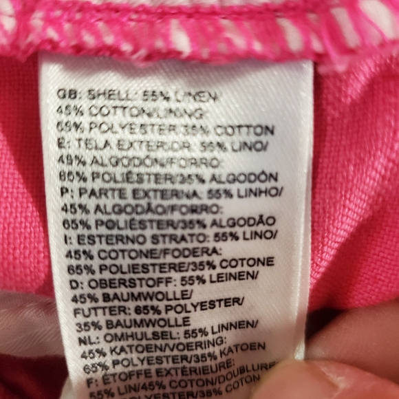 The North Face pink linen blend chino shorts size 2 long - Picture 10 of 14